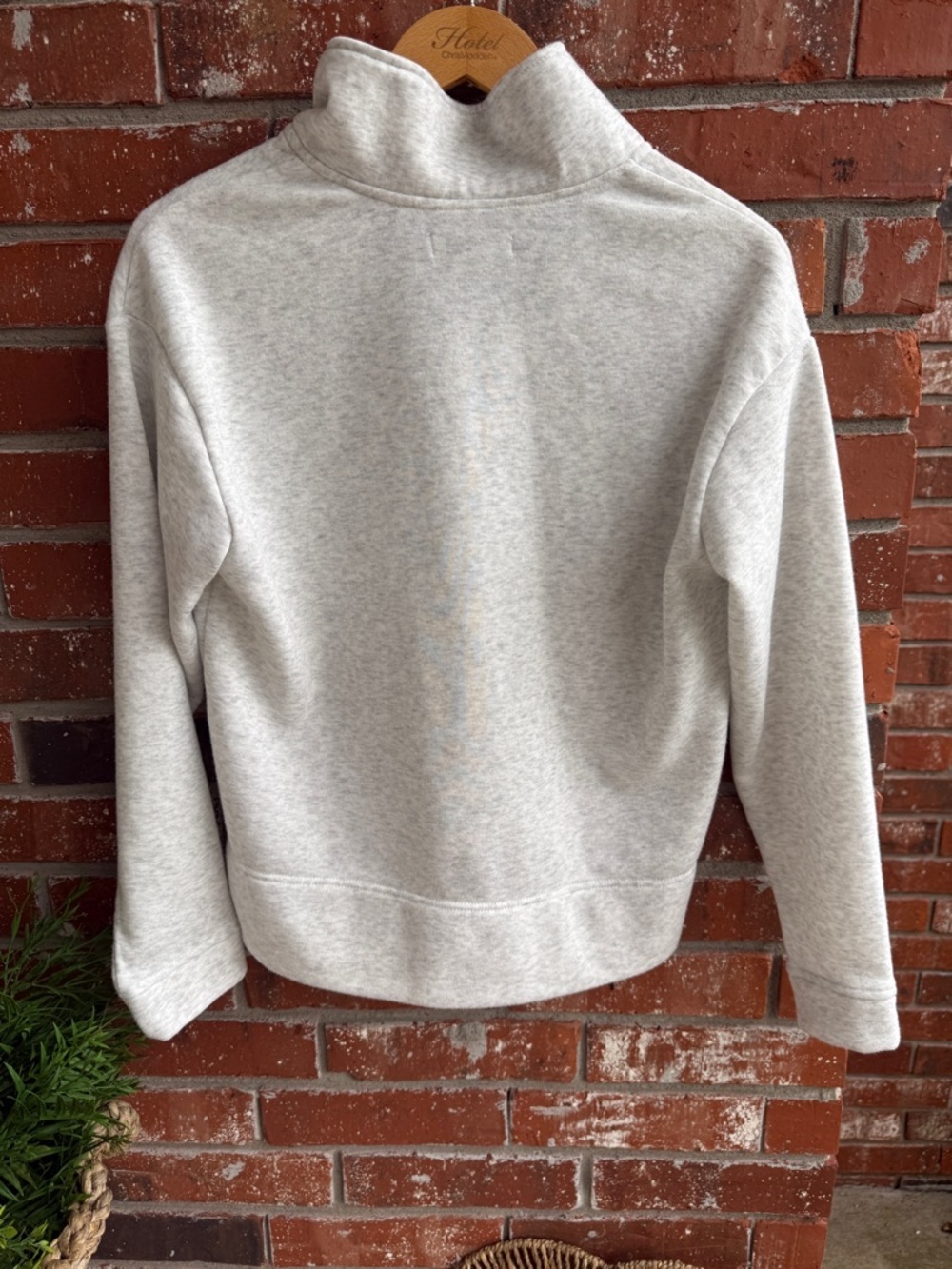 Rae Dunn Light Gray PickleBall Pullover Collar Sweatshirt - Picture 2 of 6